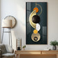 Hemicycle Design Glass Finish Vertical Wall Art