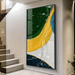 Chic Abstraction Glass Finish Vertical Wall Art