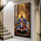 Chhatrapati Sambhaji Maharaj Glass Finish Vertical Wall Art