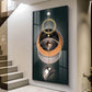 Urban Aesthetic Glass Finish Vertical Wall Art