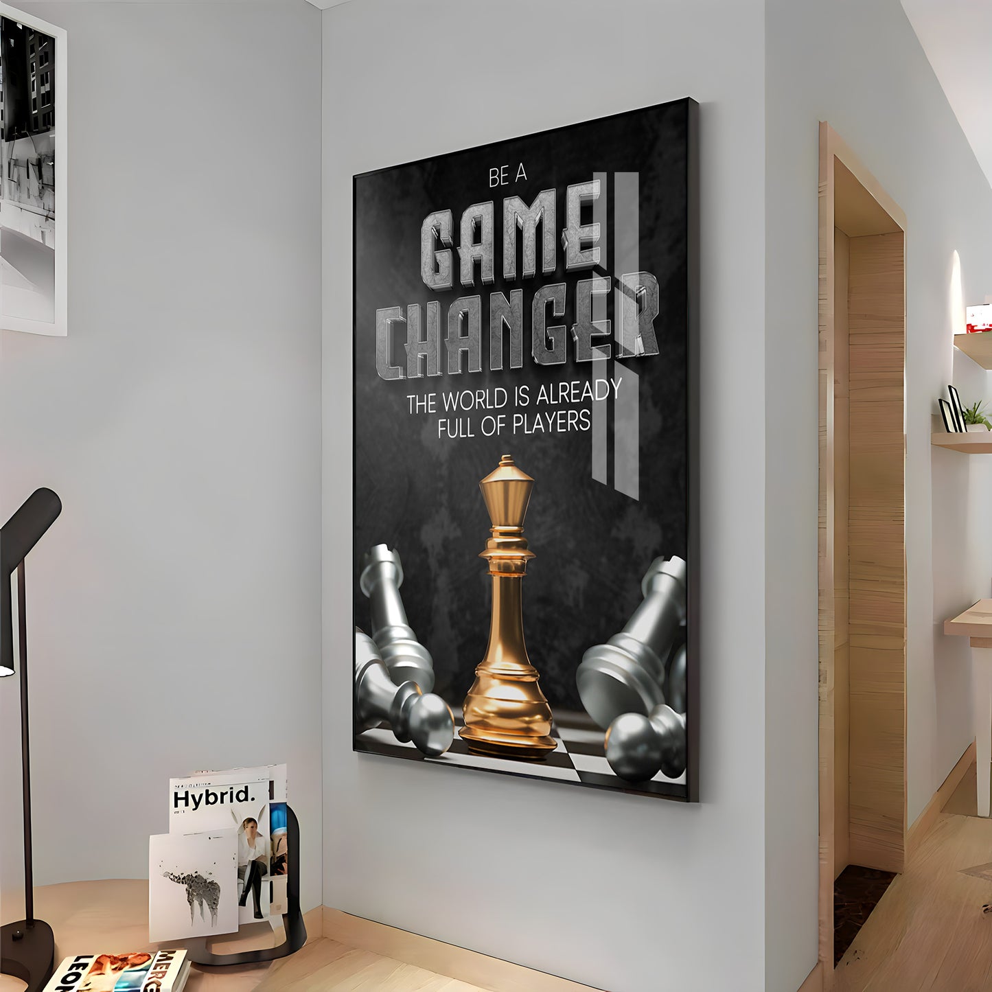 Game Changer Glass Finish Vertical Wall Art