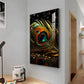 Radiant Feathered Glass Finish Vertical Wall Art