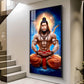 Bhakt Hanuman JI Glass Finish Vertical Wall Art