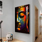 Buddha's Embrace Glass Finish Vertical Wall Art
