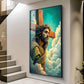 Jesus Christ Glass Finish Vertical Wall Art