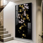 Ivory Bloom Glass Finish Vertical Wall Art