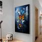Symphony of Butterflies Glass Finish Vertical Wall Art