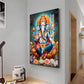 Ganesha's Blessing Glass Finish Vertical Wall Art