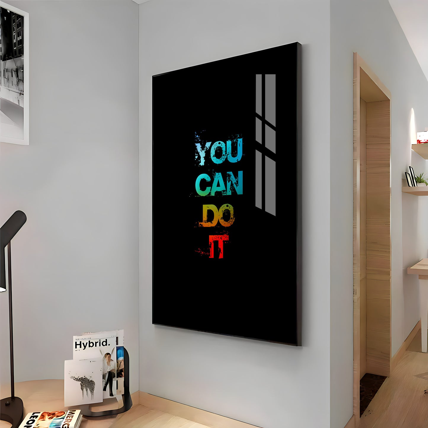 Self Motivation Glass Finish Vertical Wall Art