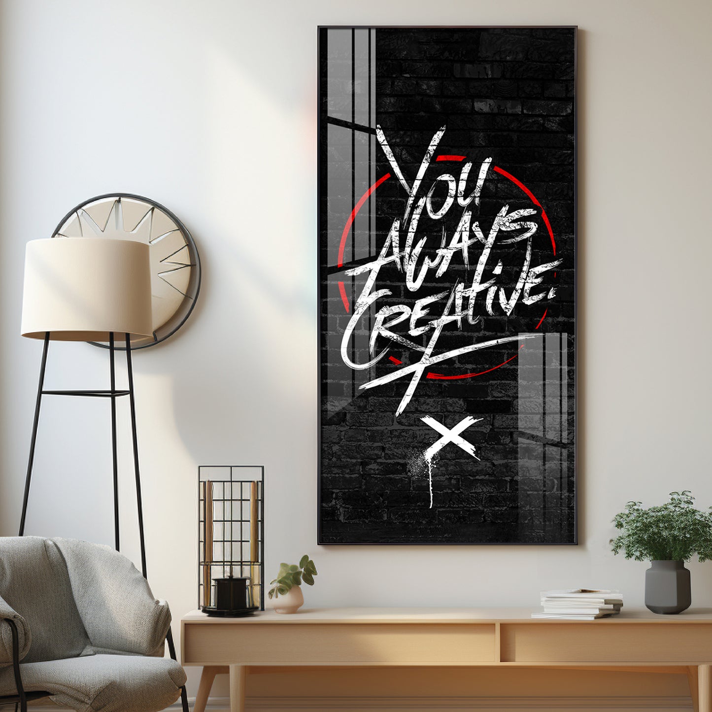 You Always Creative Motivational Glass Finish Vertical Wall Art