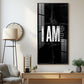 Clean Lines Motivational Glass Finish Vertical Wall Art