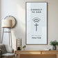 Connect To God Motivational Glass Finish Vertical Wall Art