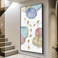 Golden Fish Umbrella Mosaic Glass Finish Vertical Wall Art