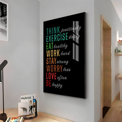 Work-Life Balance Glass Finish Vertical Wall Art