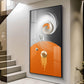 Radiant Fusion Glass Finish Vertical Wall Art
