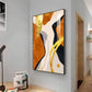 Chic Abstraction Glass Finish Vertical Wall Art