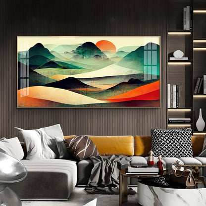 Dunes And Sunlit Glass Finish Horizontal Wall Art