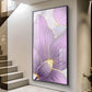 Purple Orchid Glass Finish Vertical Wall Art