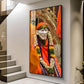 Shirdi Sai Baba Glass Finish Vertical Wall Art