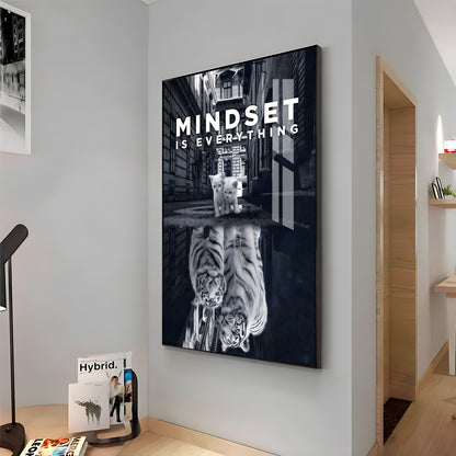 The Mindset Revolution Glass Finish Vertical Wall Art