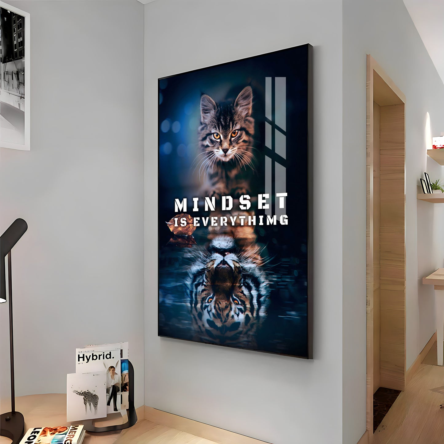 Mindset Matter Glass Finish Vertical Wall Art