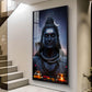 Lord Shiva Adiyogi Darshan Glass Finish Vertical Wall Art
