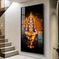 Divine Lord Murugan Ji Glass Finish Vertical Wall Art