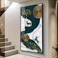 Deer and Tree Glass Finish Vertical Wall Art
