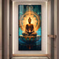 Buddha's Peaceful Retreat Glass Finish Vertical Wall Art