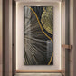 Golden Abyss Glass Finish Vertical Wall Art