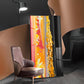 Fiery Essence Glass Finish Vertical Wall Art