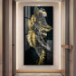 Opulent Avian Glass Finish Vertical Wall Art