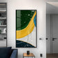 Chic Abstraction Glass Finish Vertical Wall Art