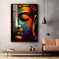 Buddha's Embrace Glass Finish Vertical Wall Art
