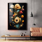 Floral Serenity Glass Finishh Vertical Wall Art