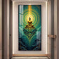 Surreal Energy Of Budha Glass Finish Vertical Wall Art