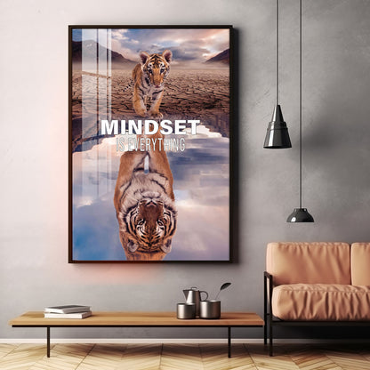 Mindset Mastery Glass Finish Vertical Wall Art