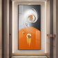 Radiant Fusion Glass Finish Vertical Wall Art