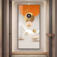 Golden Circle Geometry Glass Finish Vertical Wall Art