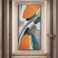 Vivid Abstraction Glass Finish Vertical Wall Art
