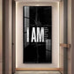 Clean Lines Motivational Glass Finish Vertical Wall Art