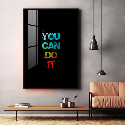 Self Motivation Glass Finish Vertical Wall Art