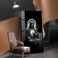 Jesus Black and White Glass Finish vertical Wall Art