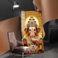 Jai Shri Ganpati Bappa Glass Finish Vertical Wall Art