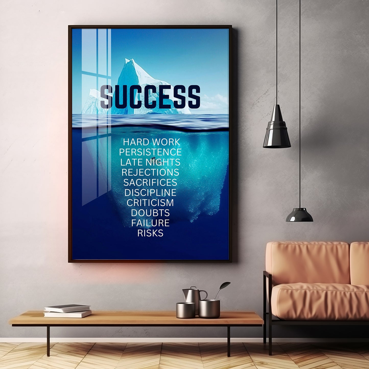 Perseverance Pro Glass Finish Vertical Wall Art