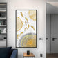 Radiant Fins Glass Finish Vertical Wall Art