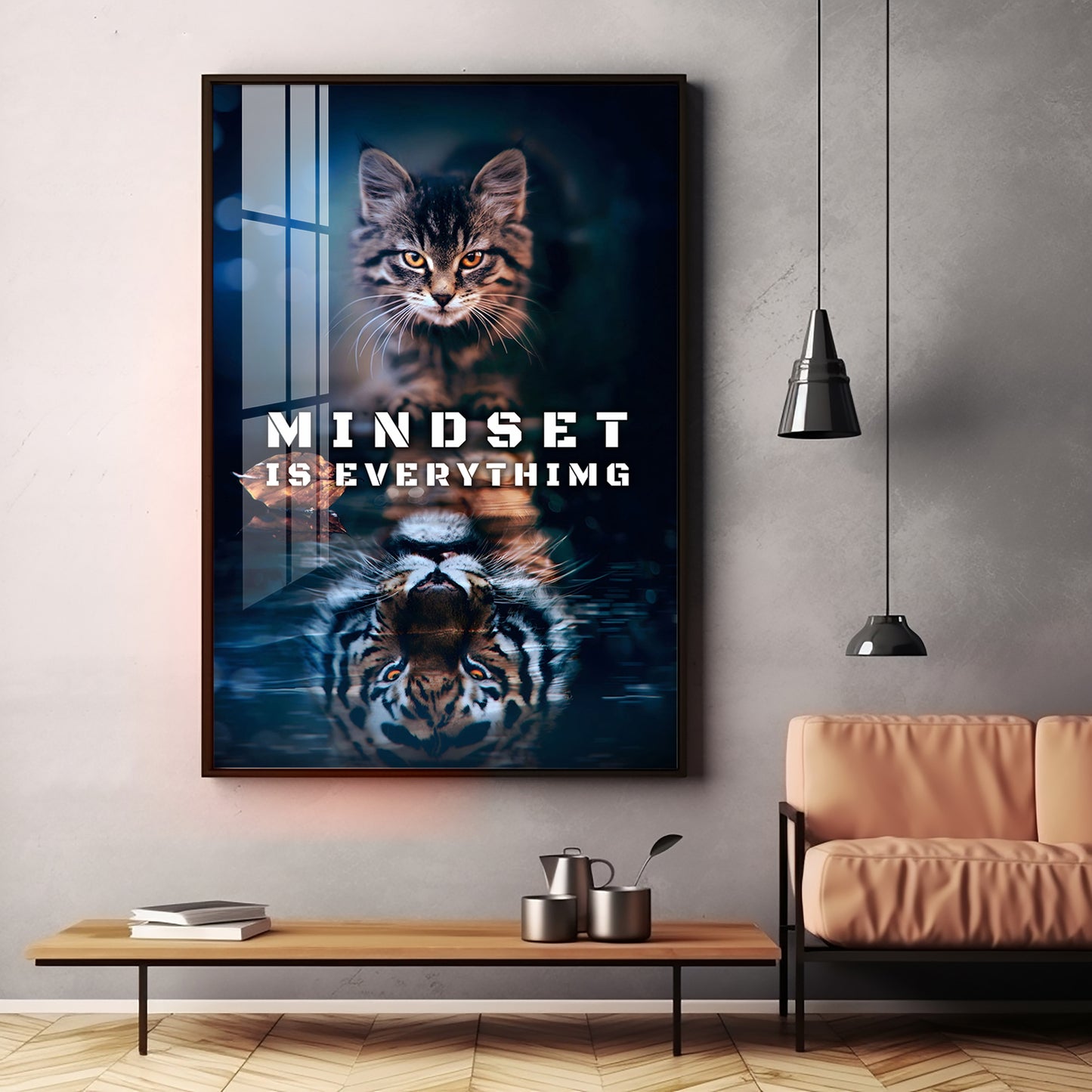 Mindset Matter Glass Finish Vertical Wall Art