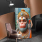 Bhakt Hanuman Glass Finish Vertical Wall Art