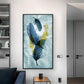 Celestial Plume Glass Finish Vertical Wall Art