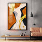 Chic Abstraction Glass Finish Vertical Wall Art